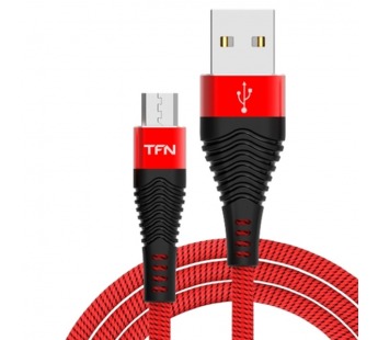 TFN кабель microUSB forza 1.0m red-black#1519557