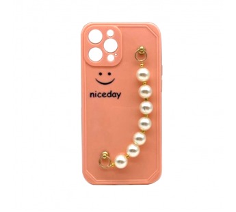 Чехол iPhone 12Pro Max Силикон Niceday жемчуг розовый#1753420