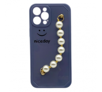 Чехол iPhone 12 Pro Силикон Niceday жемчуг синий#2134467