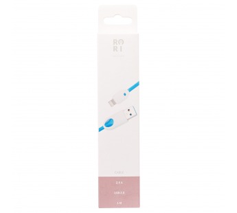 Кабель USB - Apple lightning Kurato RORI-L200 100см 2,5A  (blue) (106668)#593993