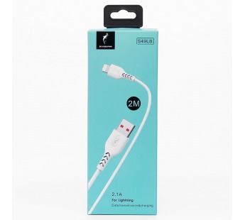 Кабель USB - Apple lightning SKYDOLPHIN S49LB 200см 3A (white) (105937)#1691551