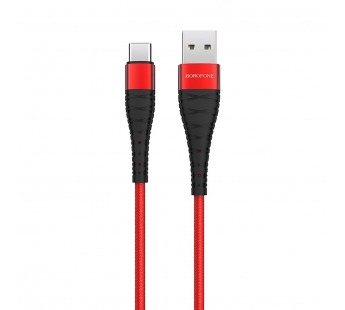Кабель USB - Type-C Borofone BX32 Munificent 5A, 100 см,(red)#592187