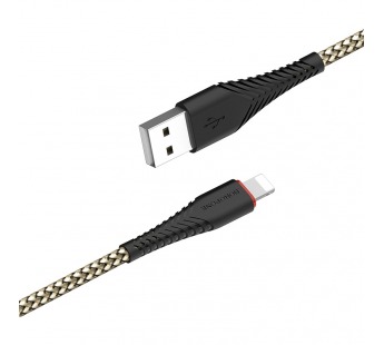 Кабель USB - Apple lightning Borofone BX25 Powerful 100см 2,4A  (black) (122740)#1629405