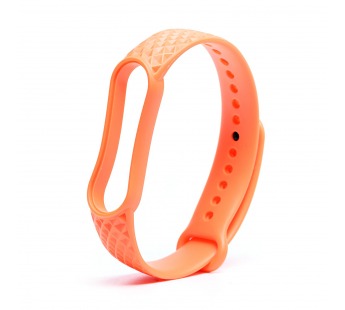 Ремешок - WB08 Xiaomi Mi Band 5/Mi Band 6 силикон на кнопке (регулируемый) (orange) (121966)#660445