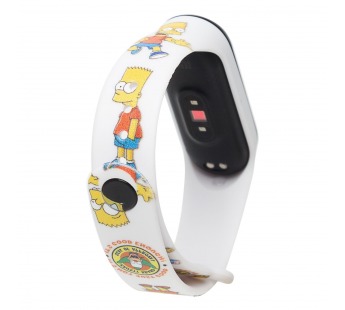 Ремешок - WB01 Xiaomi Mi Band 3/Mi Band 4 силикон (018) (white) (131567)#1698977