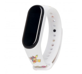 Ремешок - WB01 Xiaomi Mi Band 3/Mi Band 4 силикон (018) (white) (131567)#1698976