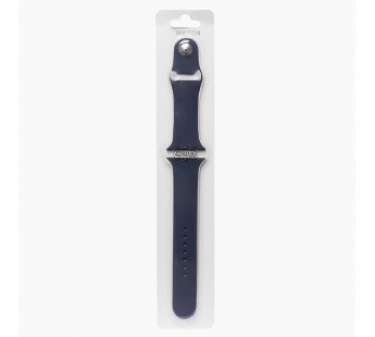 Ремешок - ApW Sport Band Apple Watch 42/44/45/49 mm силикон на кнопке (L) (midnight blue) (79544)#651979