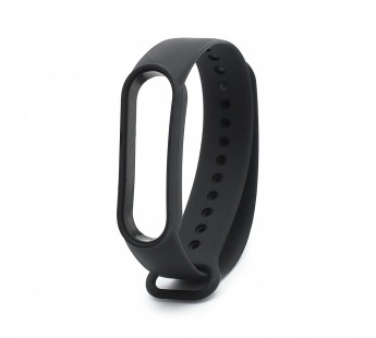 Силиконовый ремешок для Xiaomi Mi Band 5/6 черный (028)#683078