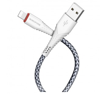 Кабель USB - Apple lightning Borofone BX25 Powerful (white)#1629408