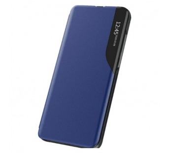                                 Чехол-книжка Xiaomi Poco M3 Smart View Flip Case под кожу синий*#1850085