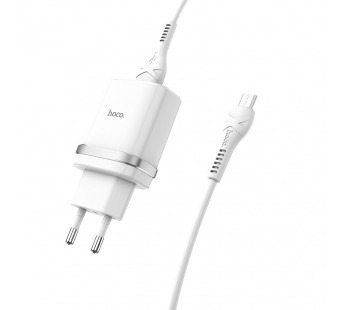                         Сетевое ЗУ USB Hoco C12Q QC 3.0 + кабель Micro USB (белый)#1561299