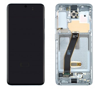 Дисплей для Samsung G980F Galaxy S20 в рамке + тачскрин (серый) 100%#1853475