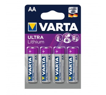 Батарейка AA Varta ULTRA Lithium FR6 BL4 (40)(400)(128053)#711153
