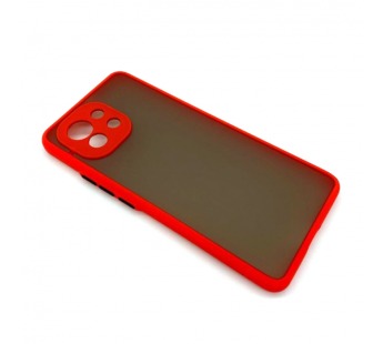 Чехол Xiaomi Mi 11 (2021) Противоударный Матовый Красный#1454341