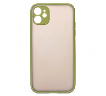 Чехол-накладка - PC041 для Apple iPhone 11 (green/black)#744203