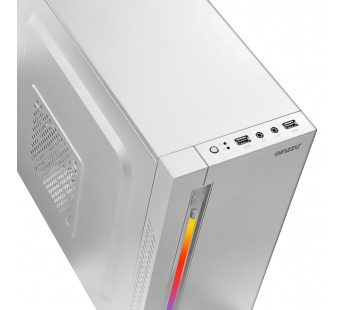 Корпус mATX Б_БП Ginzzu D380 RGB White (USB, Audio,RGB Led,белый), шт#1653438