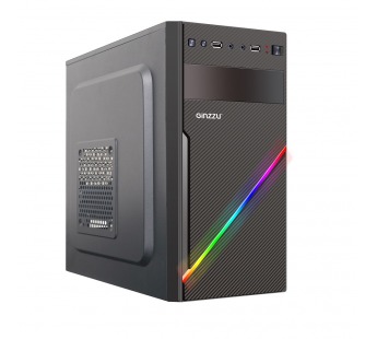 Корпус mATX Б_БП Ginzzu D400 RGB (USB, Audio,RGB Led, черный), шт#1870973