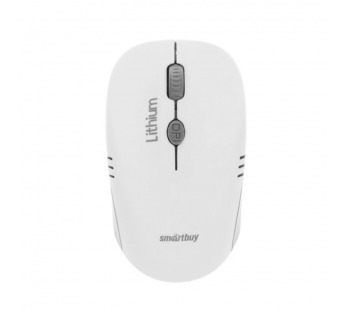 Мышь оптическая беспроводная Smart Buy SBM-344CAG-WG ONE с зарядкой от USB (white/grey) (116551)#2080478