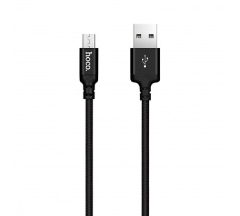 Кабель USB - micro USB Hoco X14 Times Speed для HTC/Samsung (200 см) (black)#777622