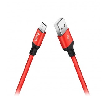 Кабель USB - micro USB Hoco X14 (200 см) (red/black)#777623