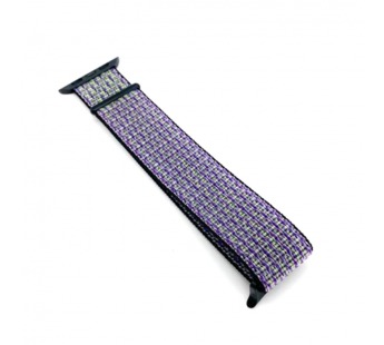 Ремешок для Apple Watch 38/40mm Nylon loon №03 Светло-Сиренево-Черный #1636724