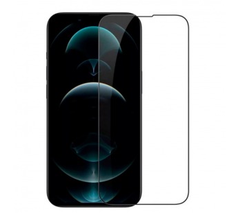 Защитное стекло "Оптима" для iPhone 13 Pro Max/14 Plus Черный (Закалённое, полное покрытие)#1623826