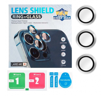 Защитное стекло линзы камеры для iPhone 12 Pro Max (комплект 3 шт.) Серебро#1699533