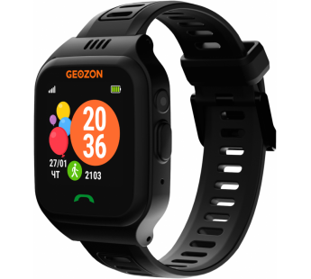 Часы наручные с GPS трекером и функцией телефона GEOZON Active G-W03BLK (черный)#1636524