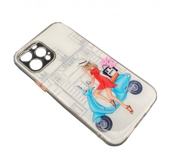 Чехол iPhone 12 Pro Max Силикон Print (Girl in Paris) #1680234