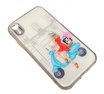 Чехол iPhone XR Силикон Print (Girl in Paris) #1680630