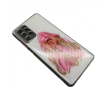 Чехол Samsung A72 (2021) Силикон Print (Girl Pink) #2131387