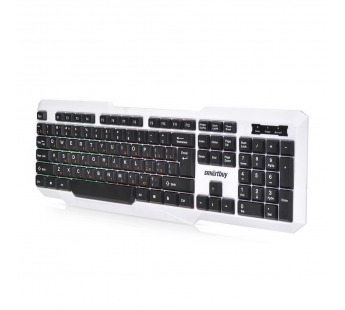Клавиатура Smart Buy SBK-333U-WK ONE мембранная игровая с подсветкой USB (white/black) (91299)#895052