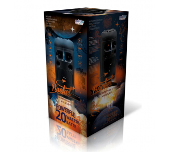                        Портативная колонка 2.1 Smartbuy ROCKET, 20Вт, Bluetooth, MP3, FM, микрофон, пульт (черный) #1809345