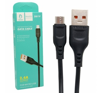 Кабель USB - Micro DENMEN D01V (черный) 1м#1689640