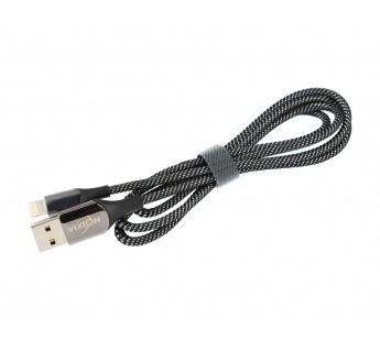 Кабель USB VIXION (K9 Ceramic) для iPhone Lightning 8 pin (1м) (черно/белый)#1009272