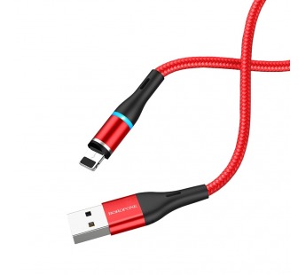 Кабель USB - Apple lightning Borofone BU16 120см 2,4A (red) (125960)#1164958