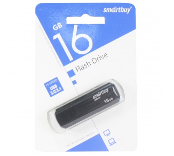 Флеш-накопитель USB 3.1 16GB Smart Buy Clue чёрный#1156544