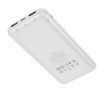 Внешний Аккумулятор Hoco J82 10000 mAh ( 2A, 2USB, MicroUSB, Type-C ) Белый#1811816