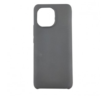 Жесткий силиконовый чехол с микрофиброй для Xiaomi Mi 11 (черный)#1611013