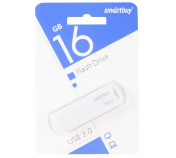 Флеш-накопитель USB 16GB Smart Buy Clue белый#1189675