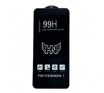 Защитное стекло Honor 30S/Huawei Nova 7SE (Premium Full 99H) Черное#1581161