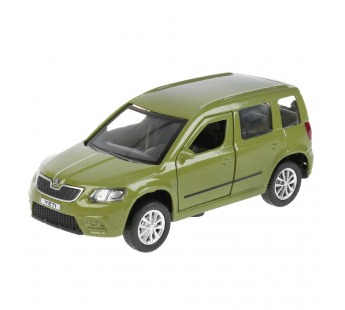 Машина Технопарк металл. Skoda Yeti зелёный (12см) откр.дв,багаж,в/к YETI-GN, шт#1231446