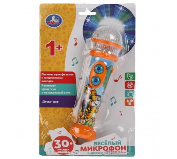 Микрофон весёлый с диско-шаром (30песен,мелодий,звуков,свет) HT466-R, шт#1307073