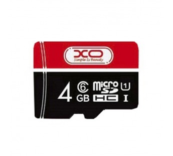 Карта памяти XO Micro SD 4gb, черно-красная#2004617