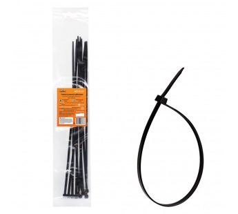 Стяжки (хомуты) AIRLINE  кабельные 4,8*350 мм, пластиковые, черные, 10 шт#1347017