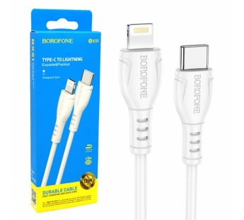 Кабель Type-C - Apple Lightning BOROFONE BX51 PD 20W (белый) 1м#2054108