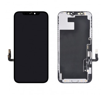 Дисплей для iPhone 12/12 Pro + тачскрин черный с рамкой (Soft Oled)#1855612