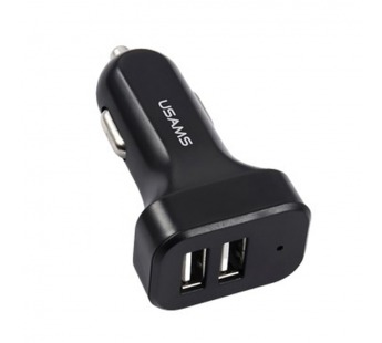                         Автомобильное ЗУ USB USAMS CC087 C13 2USB/2.1A + кабель iPhone 5 (черный)*#2038339