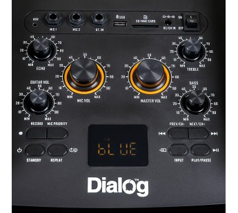 Портативная акустика Dialog Oscar AO-220- 1.0, 100W RMS, Караоке с беспр.микр, BT+FM+USB+SD+GT вход#1618324