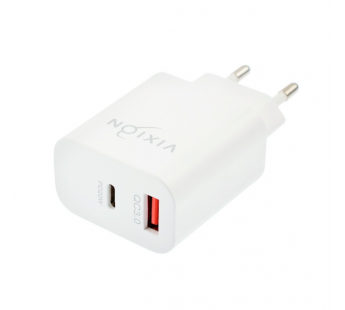 СЗУ VIXION L16 (1-USB 3A/1-Type-C Power Delivery) 20W (белый)#1619936